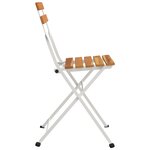 vidaXL Chaises de bistrot pliantes lot de 2 Bois d'acacia solide acier