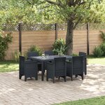vidaXL Ensemble de Salle à Manger de Jardin de 7 Pièces en Rotin Synthétique Anthracite