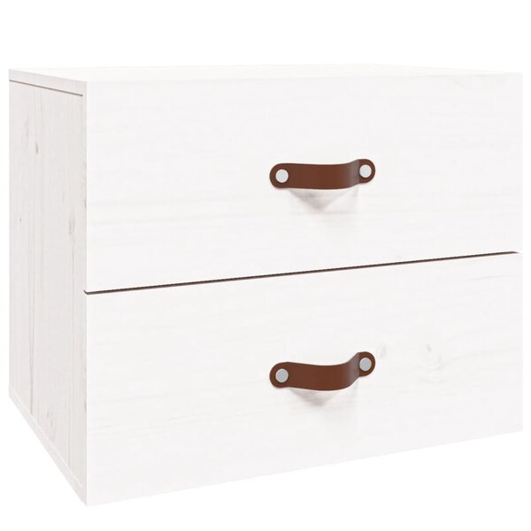 vidaXL Table de chevet murale Blanc 50x36x40 cm