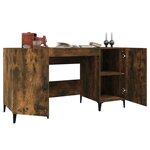 vidaXL Bureau Chêne fumé 140x50x75 cm Bois d'ingénierie