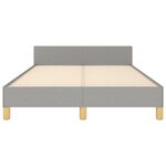 vidaXL Cadre de lit avec tête de lit Gris clair 120x200 cm Tissu