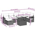 vidaXL Salon de jardin avec coussins 8 Pièces beige résine tressée