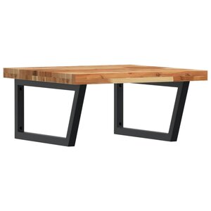 vidaXL Étagère de vasque murale acier et bois massif d'acacia