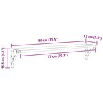 vidaXL Étagères Murales 2 Pièces Chêne artisanal 80 x 15 x 15 5 cm