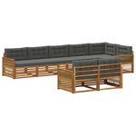 vidaXL Ensemble de canapés d'extérieur 8 Pièces Naturel et Anthracite