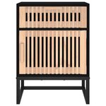 vidaXL Tables de chevet 2 Pièces noir 40x30x55 5cm bois ingénierie et fer