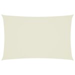 vidaXL Voile de parasol tissu oxford rectangulaire 2 5x5 m crème