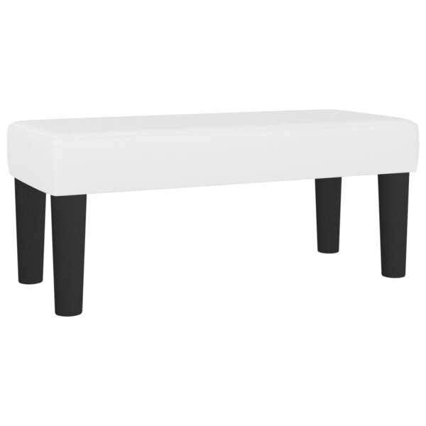 Banc banquette 70 x 30 x 30 cm similicuir blanc 02_0010676