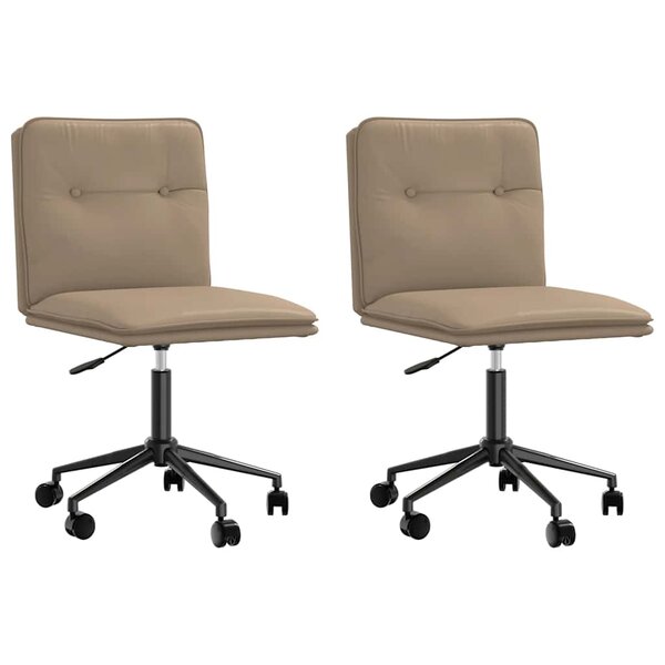 vidaXL Chaises à manger lot de 2 cappuccino similicuir
