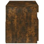 vidaXL Meuble TV avec lumières LED Chêne fumé 75x35x40 cm