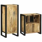 vidaXL Ensemble de mobilier de salle de bain avec stockage 2 Pièces