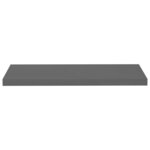 vidaXL Étagère murale flottante 4 Pièces Gris brillant 80x23 5x3 8 cm MDF
