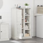 vidaXL Cabinet de salle de bain avec stockage Blanc 68 x 34 x 110 cm