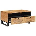 vidaXL Table basse avec tiroir Chêne artisanal 80 x 54 x 40 cm