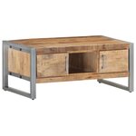 vidaXL Table basse 95x50x40 cm Bois de manguier brut