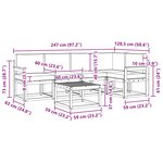 vidaXL Ensemble de canapés d'extérieur 6 pc Blanc et Beige