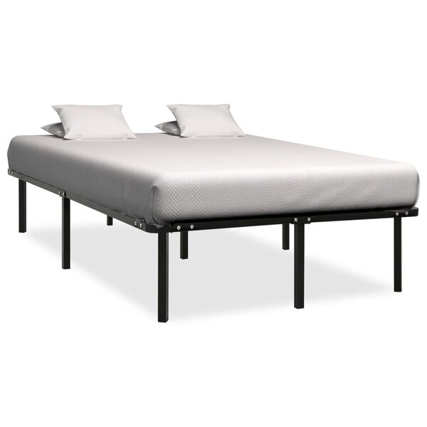 vidaXL Cadre de lit Noir Métal 160 x 200 cm