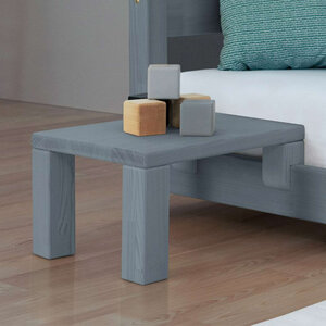 Table de chevet à fixer sur le lit - Gris - 33 x 32 x 41 cm