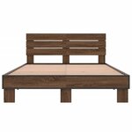 vidaXL Cadre de lit sans matelas chêne marron 120x190 cm