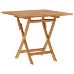 vidaXL Table pliable de jardin 85x85x76 cm Bois de teck solide