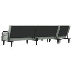 vidaXL Canapé-lit en forme de L gris clair 260x140x70 cm velours