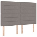 vidaXL Lit à ressorts avec tête de lit Taupe 140 x 200 cm tissu
