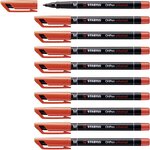 stylo-feutre OHPen Permanent Pointe Moyenne 1 mm Rouge x 10 STABILO