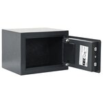 vidaXL Coffre-fort numérique électronique Gris Foncé 23x17x17 cm Acier