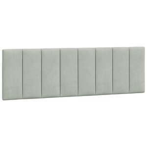 vidaXL Coussin de tête de lit Hanko gris clair 160 cm velours