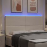 vidaXL Tête de lit LED avec des lumières à LED Crème 180 cm Polyester