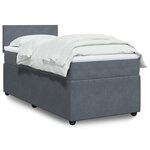 vidaXL Sommier à lattes de lit avec matelas Gris foncé 100x200 cm