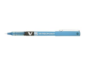 Stylo roller Hi-Tecpoint V5 Encre liquide Pointe Fine Turquoise PILOT
