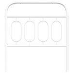 vidaXL Tête de lit de remplacement métal blanc 80 cm
