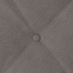 vidaXL Coussin de Dos Gris clair 140 x 50 cm Tissu en velours côtelé