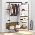 vidaXL Porte-vêtements Marron 120 x 44 x 160 cm Bois d'ingénierie