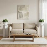 vidaXL Support de Plante 2 pièces Blanc brillant 29 5 x 29 5 x 60 cm