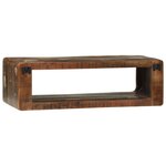 vidaXL Meuble TV Multicolore 80x30x25 cm en bois massif récupéré