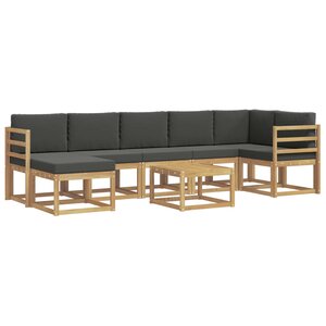 vidaXL Ensemble de canapés d'extérieur 8 pc Blanc et anthracite