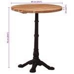vidaXL Table de bistro Ø60x76 cm Bois d'acacia massif