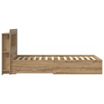 vidaXL Cadre de lit avec rangement Chêne artisanal 90 x 190 cm
