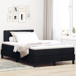 vidaXL Lit à sommier tapissier avec matelas Noir 120x190 cm Tissu