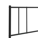 vidaXL Tête de lit de remplacement métal noir 135 cm