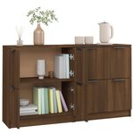 vidaXL Buffets 2 Pièces chêne marron 60x30x70 cm Bois d'ingénierie