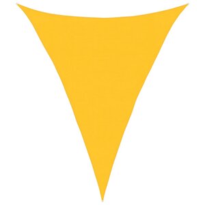 vidaXL Voile d'ombrage 160 g/m² triangulaire jaune 4x5x5 m PEHD