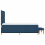 vidaXL Lit à ressorts avec tête de lit Bleu 190 x 120 cm tissu