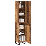 vidaXL Haut Armoire Bois Ancien 34 5 x 34 x 180 cm Bois d'ingénierie
