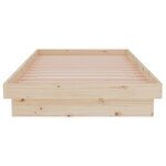 vidaXL Cadre de lit bois massif 90x190 cm simple
