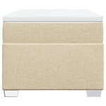 vidaXL Sommier à lattes de lit et matelas Crème 90x190 cm Tissu