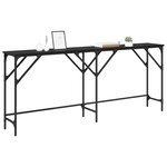 vidaXL Table console Chêne noir 180 x 30 x 75 cm Bois d'ingénierie
