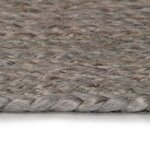 vidaXL Tapis fait à la main Jute Rond 240 cm Gris